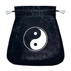 Tarotbeutel Yin Yang. Samt, schwarz