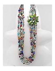 Flower Jade Necklace In 92.5 Sterling Silver
