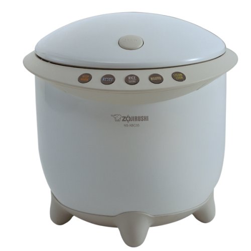 Zojirushi NS-XBC05WR Rizo Micom 3-Cup Rice Cooker and Warmer, White
