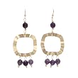 Made in Italy Nice Earrings With 21.75ctw Genuine Amethysts Well Made in 14K/925 Gold plated Silver. Total item weight 14.5g Length 84mm