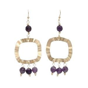 Made in Italy Nice Earrings With 21.75ctw Genuine Amethysts Well Made in 14K/925 Gold plated Silver. Total item weight 14.5g Length 84mm