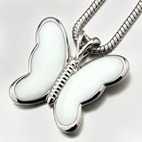 Pugster White Butterfly Pendant Necklace For Women