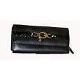 Gionni Womens Designer Flapover Black Purse'