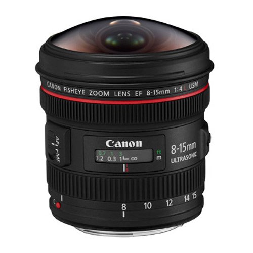 Canon EF 8-15mm f/4L Fisheye USM Ultra-Wide Zoom Lens for Canon EOS SLR Cameras