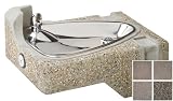 Garden Water Features & Outdoor Fountains item: Haws 1047-SPRINGBEIGE Spring Beige Barrier-free, wall mounted, vibra-cast reinforced concrete drinking fountain with exposed aggregate finish. 1047