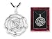 Silver Rose Flower Pendant Gift Boxed