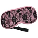 Sleep Masque Dusty Pink Satin & Black Lace
