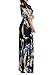 Zuku Life Women's Floral Print V-Neck Versatile Empire Waist Maxi Casual Dress