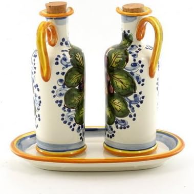 CHIANTI: Olio and Aceto [Oil and Vinegar] set with tray. [#8015-CHI]