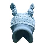 Bubble Knotty Fleece Child Winter Hat (XS, Baby Blue, Soft Yellow, Light Pink)