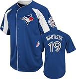 Jose Bautista Toronto Blue Jays Majestic Blue Double Play Jersey (L)