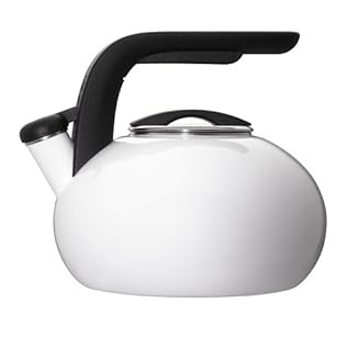 KitchenAid 2 Qt. Porcelain Enamel on Steel Curling Teakettle White