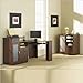 Bush Furniture Vantage Collection Home Office Corner Computer Desk and Cabinet Set in Warm Cherry