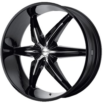 Helo HE866 Gloss Black Wheel with Chrome Accents (22x9.5"/5x4.5, 5") Helo HE866 Gloss Black Wheel with Chrome Accents (22x9.5"/5x4.5, 5")