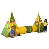 Eagle Sunrise Tunnel Tepees, 37.5'Length X37.5' Wide X51' Height, Green, Yellow & Red In Color