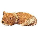 Sandicast Pomeranian Snoozer Figurine - red