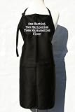 Black Embroidered Deluxe Apron One Martini...