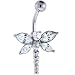 Crystalline Winged Dragonfly Belly Ring