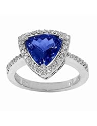 14K White Gold Tanzanite and Diamond Ring -- LIFETIME WARRANTY