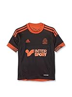 adidas Camiseta de Fútbol Maillot Foot Om 3 Jsy Synthetique Jr (Negro / Naranja)