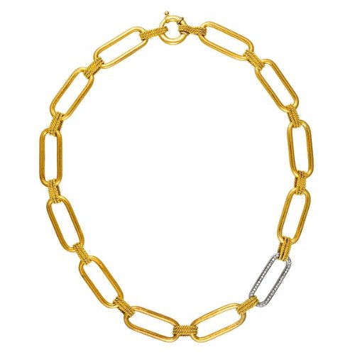 18k .46 Dwt Diamond Yellow Rectangle Links - 