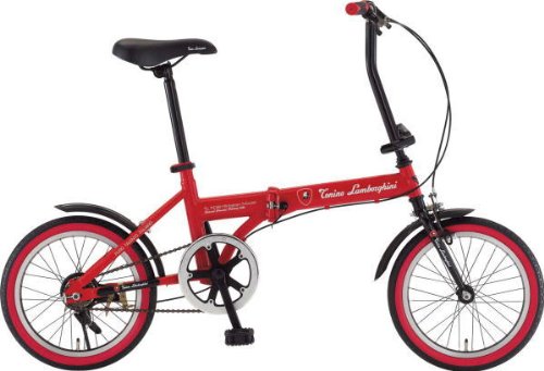 トニーノ ランボルギーニ FDB16 レッド 16インチ折りたたみ自転車 73270