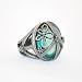 Silver and Blue Peace Chunky Cocktail Ring