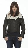 8531X-CH-1X Dollhouse Plus Size Lamb Touch PU Sherpa Trim Moto Jacket in Chocolate Size: 1X