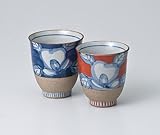 梅ちらし湯呑（大・小セット）　　【千茶有田焼】