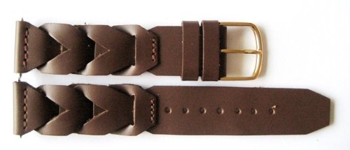 Timex 20mm Brown Western Style Braided Leather Band