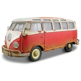 Maisto - 32108 - Voiture sans pile - Reproduction - Vw Samba Van - �chelle 1/24