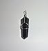 1pc Black Obsidian Premium Crystal Cut Healing Gemstone Wire Wrapped with Loop Point Pendant