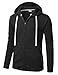 URBANCREWS Mens Hipster Hip Hop Long Sleeve Zip-Up Hoodie Jacket