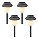 Malibu 4-Pack Solar Plastic Walk Light with Amber LED, Black LZ417-4