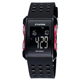 Calypso - K5538/4 - Montre Homme - Quartz Digitale - Eclairage - Bracelet Plastique Noir