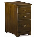 Atlantic Furniture Three Drawer File Cabinet, Antique Walnut