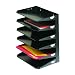 MMF Industries 6-Tier Letter-Size Horizontal Steel Desk Organizer, Black (2646HBK)