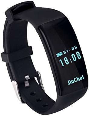 JiuChoi 1S Bluetooth Smart Heart Rate Call Reminder Bracelet Waterproof IP66 Sport Heart Rate,Fitness Step Tracker,Sedentary Remind Functions Supports Smartphone Android 4.3 IOS 8.0 or Above(Black)