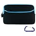 Gizmo Dorks Zipper Sleeve Case (Black with Blue Trim) with Carabiner Key Chain for the Amazon Kindle 3 (Latest Generation, 6" Display)