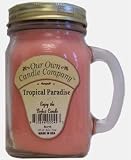 13oz TROPICAL PARADISE Scented Jar Candle (Our Own Candle Company Brand) Made in USA - 100 hr burn time