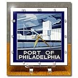 WPA Philly Poster - 6x6 Desk Clock