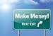 Highway Sign "make Money! - Next Exit" - 24"W x 16"H - Peel and Stick Wall Decal by Wallmonkeys