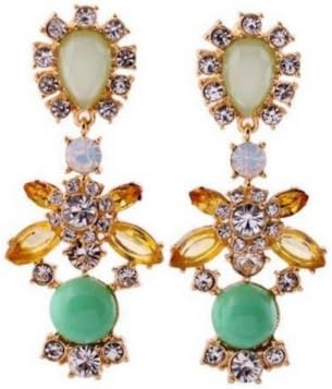 Luxury Noble Full Rhinestones Flowers Dangles Stud Earrings Europe Jewelry for Women,100475