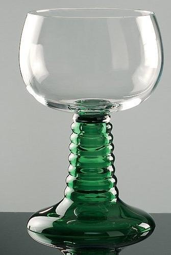 Großer Weinrömer mit grünem Fuß 2 Liter