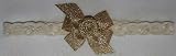 New Metallic Gold Holiday Bow Infant Stretch Headband ~ Christmas Stocking Stuffer