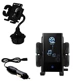 Samsung YP-P2QB Auto Cup Holder with Car Charger - Uses Gomadic TipExchange