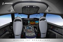 787 Dreamliner Flight Deck Poster
