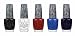 5 OPI Shatter Crackle Nail Polish Full Size Black White Red Blue Navy New