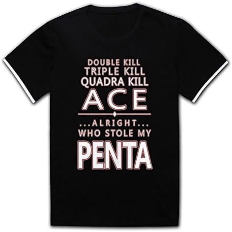 Amazinghirt Design Tshirt for Mens 100% Cotton-League of Legends Funny Quotes Black