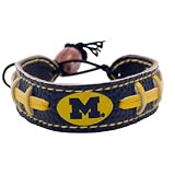 Michigan Wolverines Team Color Football Bracelet